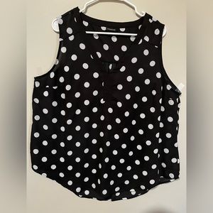 Torrid Black Polka Dot Top - Size 1